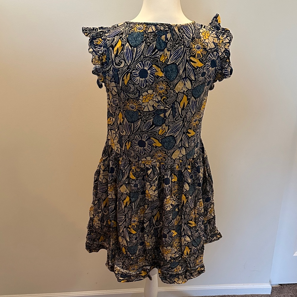 Evereve Blue and Yellow Patterned Dress - Picture 4 of 5